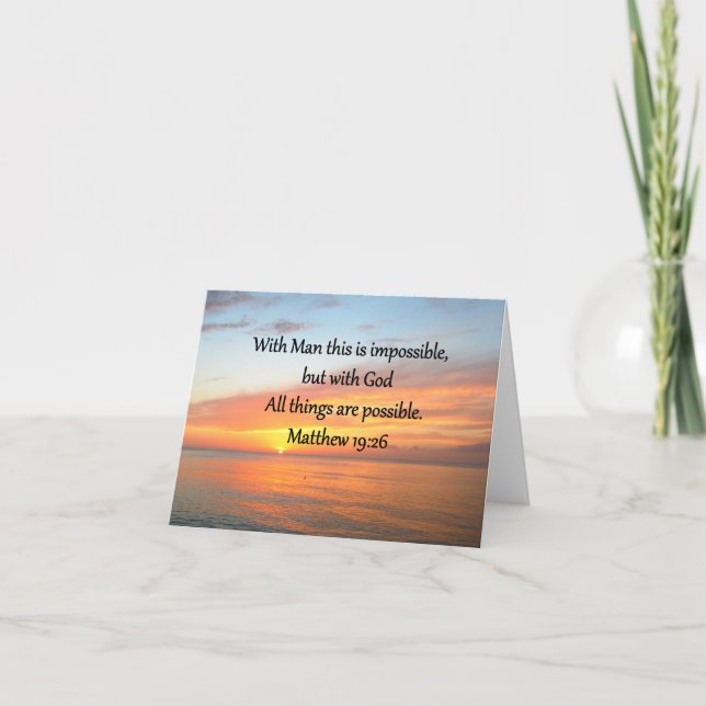 CARTÃO INSPIRING MATTHEW 19:26 DESIGN SUNRISE (Frente)