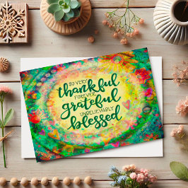 Cartão Inspirivência "Agradável, Grata, Abençoada"