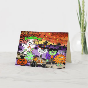 Cartão Inspirivity Assustadoramente Fofo de Halloween
