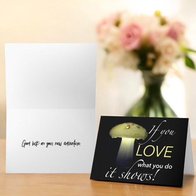 Cartão Inspiron Life Cote Tipografia Cogumelo (Greeting card with inside greeting template)