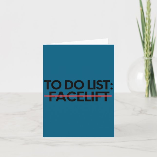 Cartão Insring To Do List Facelift Awareness Suprt Dad Mo (Frente)