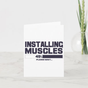 Cartão Instalação de Músculos Esporte Engraçado Gym Bodyb