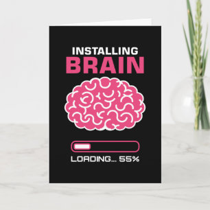 Cartão Instalando Ciência da Neurologia Cerebral