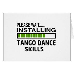 Cartão Instalando habilidades da dança do tango
