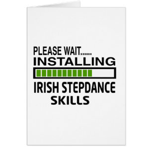 Cartão Instalando habilidades de Stepdance do irlandês