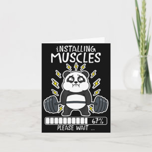 Cartão Instalando músculos aguarde panda carregando 67 ac