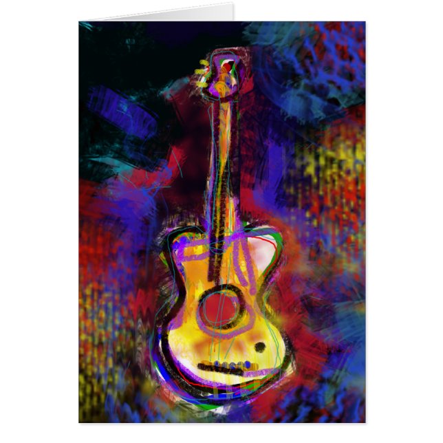 Cartão instrumento de guitarra (Frente)