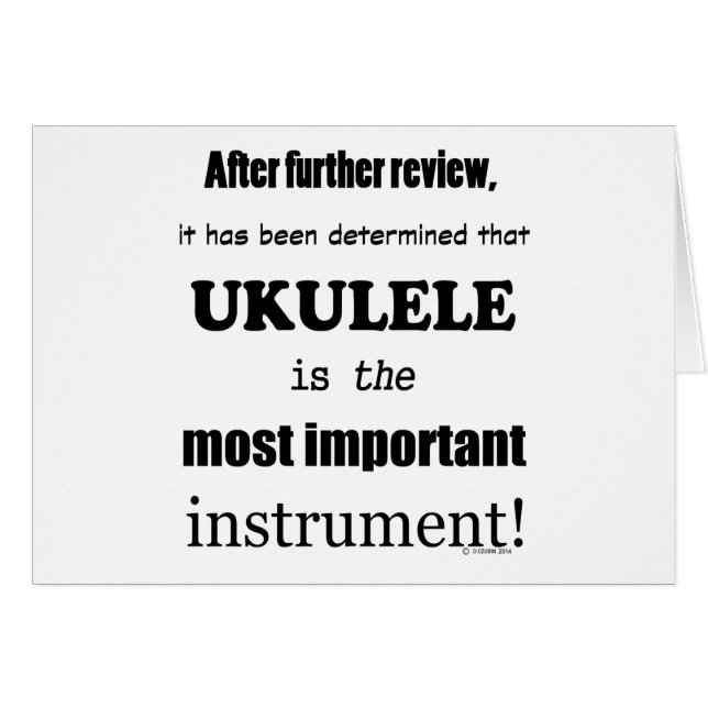 Cartão Instrumento mais importante da Ukulele (Frente Horizontal)