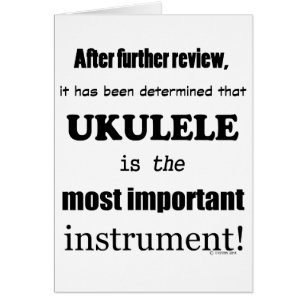 Cartão Instrumento mais importante da Ukulele