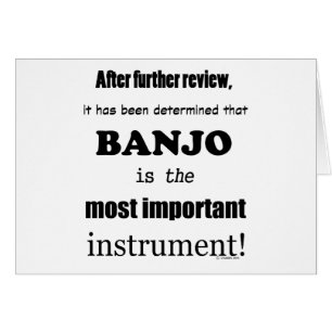 Cartão Instrumento mais importante do Banjo