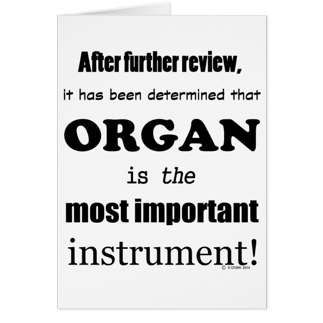 Cartão Instrumento mais importante do órgão (Frente)