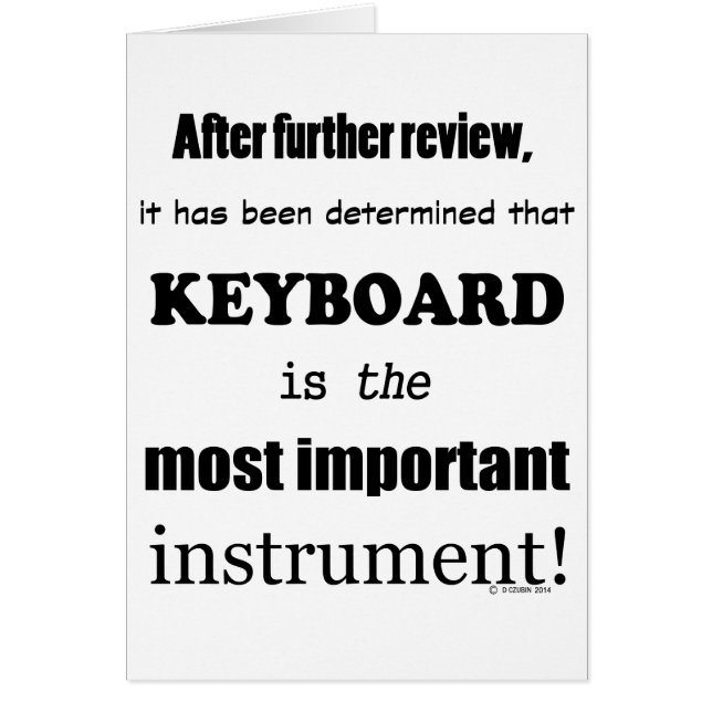 Cartão Instrumento mais importante do teclado (Frente)
