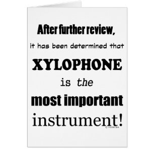 Cartão Instrumento Mais Importante Do Xilofone