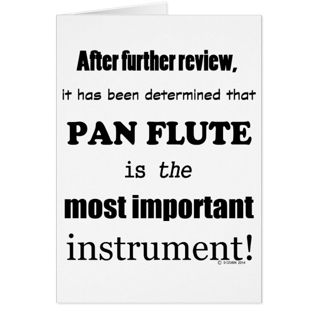 Cartão Instrumento Pan Flute Mais Importante (Frente)