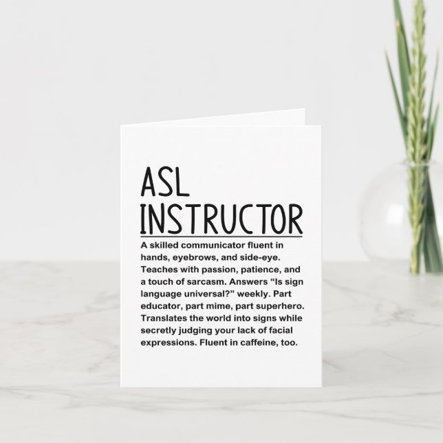 Cartão Instrutor Asl (Frente)