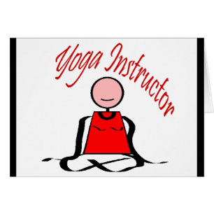 Cartão Instrutor da ioga---Figura da vara da posição de