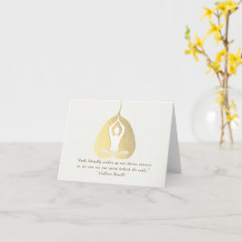 Cartão Instrutor de mediação Yoga Reiki Master Bodhi Leaf