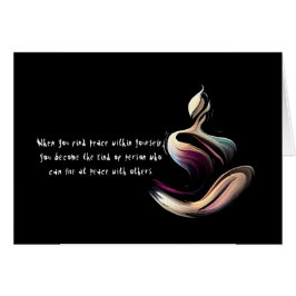 Cartão Instrutor de Meditação de Yoga Lotus Pose Bruske