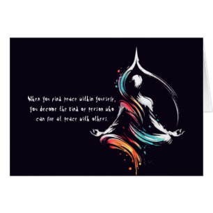 Cartão Instrutor de Meditação de Yoga Lotus Pose Bruske