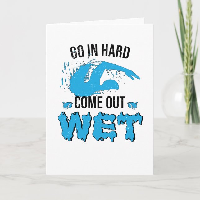 Cartão Instrutor de natação Swimmer Natação Clube Água (Frente)