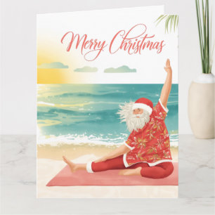 Cartão Instrutor de Yoga Natal Papai Noel