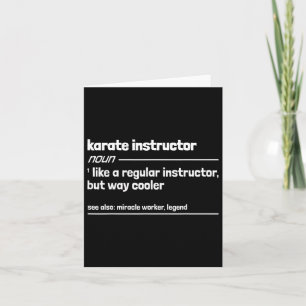 Cartão Instrutor Karate Como Um Instrutor Regular Mas Wa