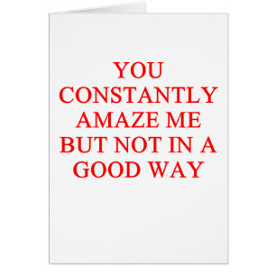 Cartão insulto surpreendente