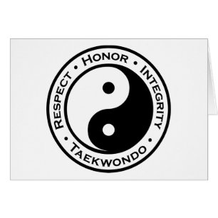 Cartão Integridade Taekwondo da honra do respeito