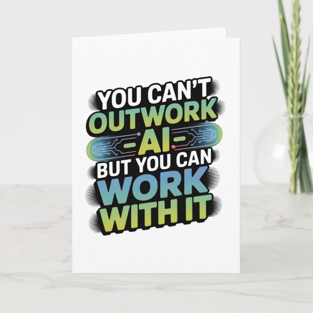 Cartão Inteligência Artificial Trabalha Com Gráfico AI (Frente)