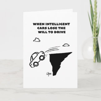Cartão Intelligent car greeting card