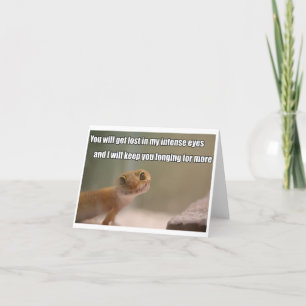 Cartão Intense Eyes Gecko greeting card