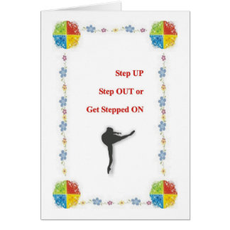 Cartão Intensifique a etapa para fora