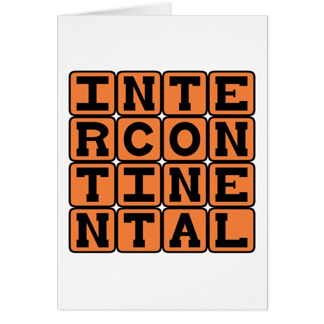 Cartão Intercontinental, Internacional (Frente)