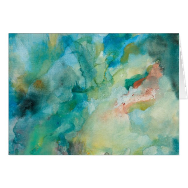 Cartão Interestelar | Céu Azul Teal (Frente Horizontal)