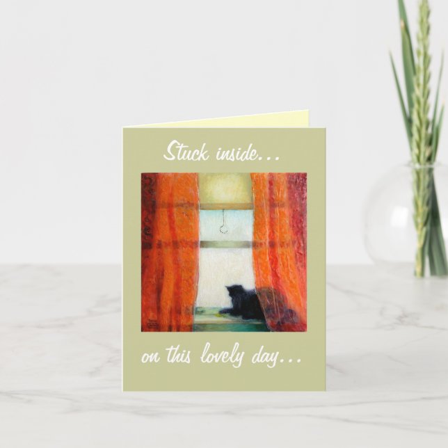 Cartão Interior colado…, neste dia bonito… (Frente)