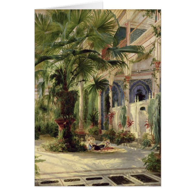 Cartão Interior da casa de palma em Potsdam, 1833 (Frente)