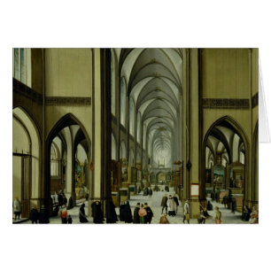 Cartão Interior da catedral de Antuérpia