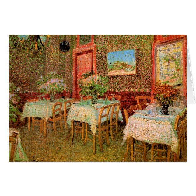 Cartão Interior de um Restaurante por Vincent van Gogh (Frente Horizontal)