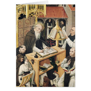 Cartão Interior de um Scriptorium, escola de Segovia