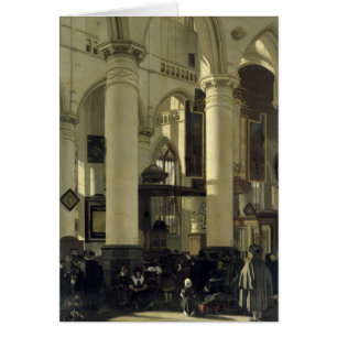 Cartão Interior de uma igreja