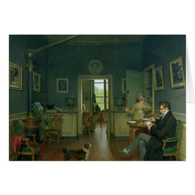 Cartão Interior de uma sala de jantar, 1816 (Frente Horizontal)