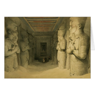 Cartão Interior do templo de Abu Simbel, de "Egipto