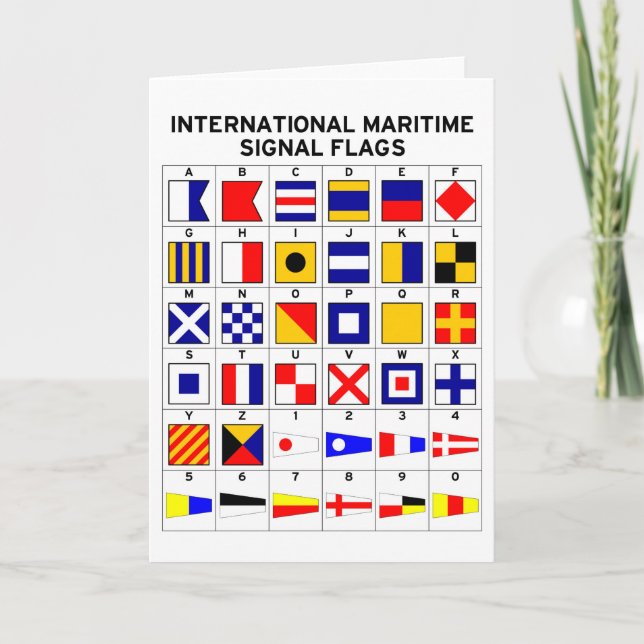 Cartão International Maritime Signal Flags (Frente)