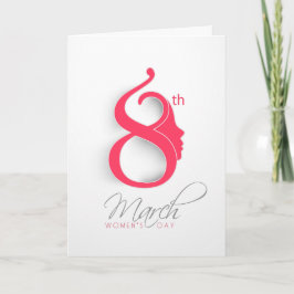Cartão International Women's Day Pink Logo