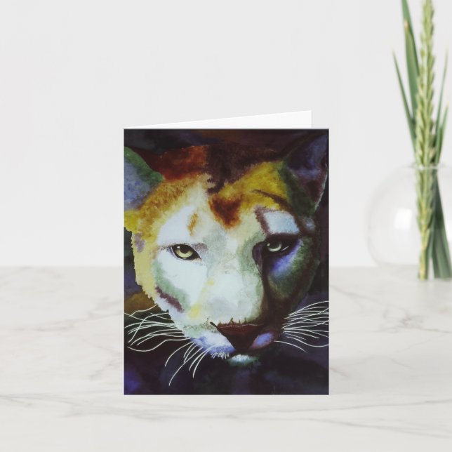 Cartão Intimidation, Cougar note card (Frente)