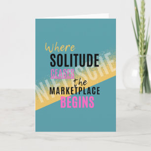 Cartão Introdução à Solitude Citação Introduzida por Niet
