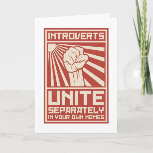 Cartão Introverts Unite Separately In Your Own Homes