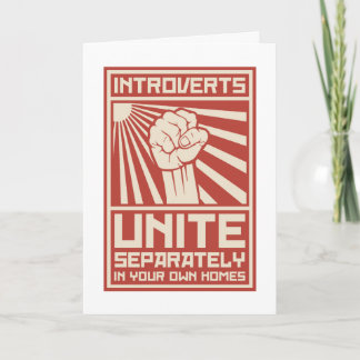 Cartão Introverts Unite Separately In Your Own Homes
