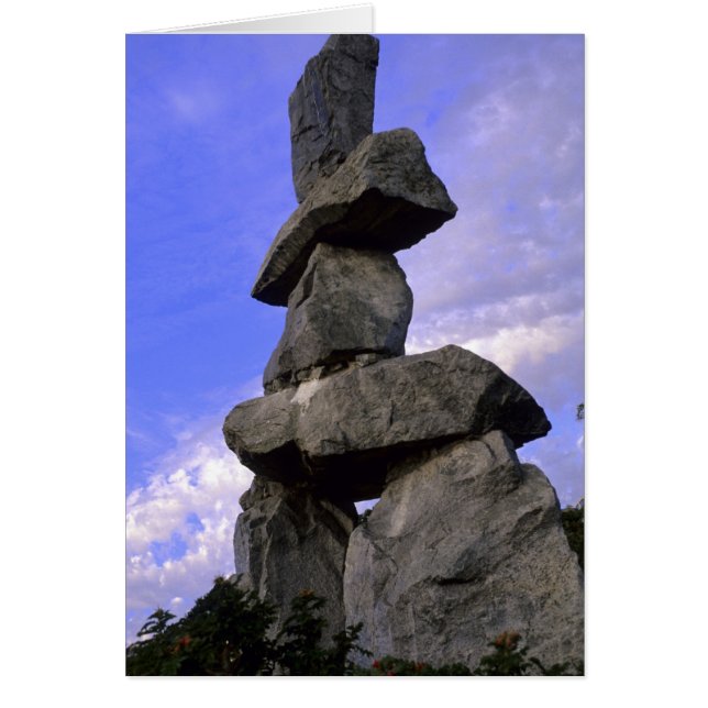 Cartão Inukshuk, Territórios do Noroeste, Canadá (Frente)