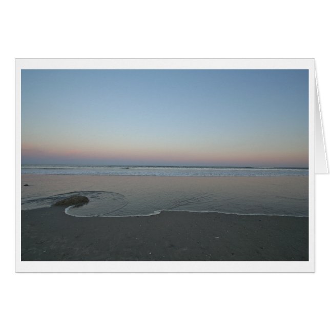 Cartão Invasão--Oceano e praia (Frente horizontal)